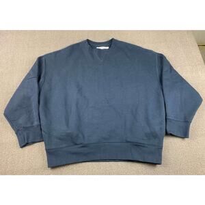 Calvin Klein Sweatshirt Men M Blue Pullover Crewneck Long Sleeve Ribbed Hem